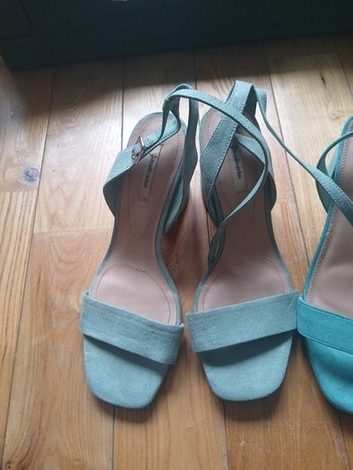 green block heels