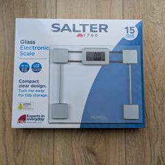 Salter glass electronic scale. Brand New