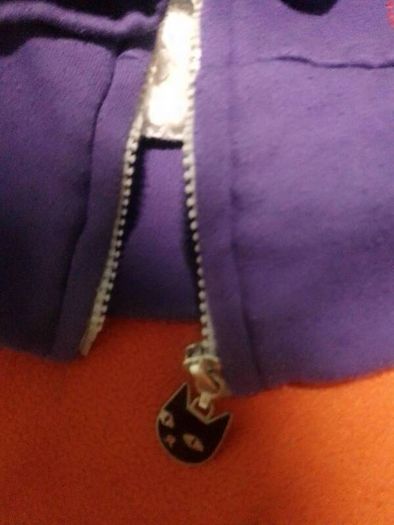 Purple coat with fur inside