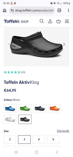 Brand New Size 3 Black Toffeln ActivKlog Clog