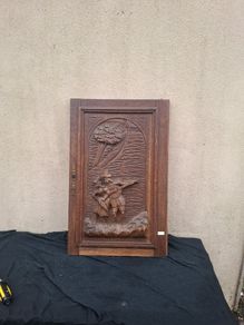 Large wood antique door frame postage possible