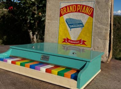Vintage 1960s toy grand piano in original box