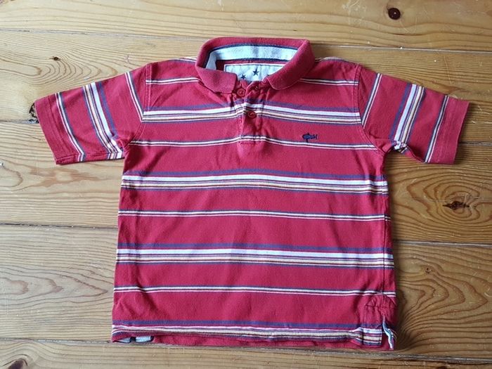 Age 3-4 Red Polo Shirt Teeshirt