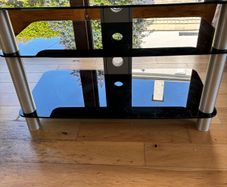 Modern Glass TV Stand Media Unit