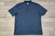 Greg Norman Shark Print Golf Polo Shirt Mens XL