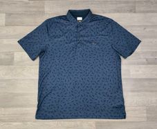 Greg Norman Shark Print Golf Polo Shirt Mens XL