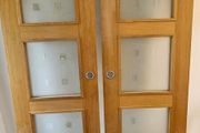 Sliding doors on rails