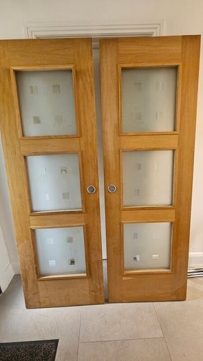 Sliding doors on rails