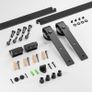Sliding Barn Door Kit 6FT/183CM Black Heavy Duty Image 2