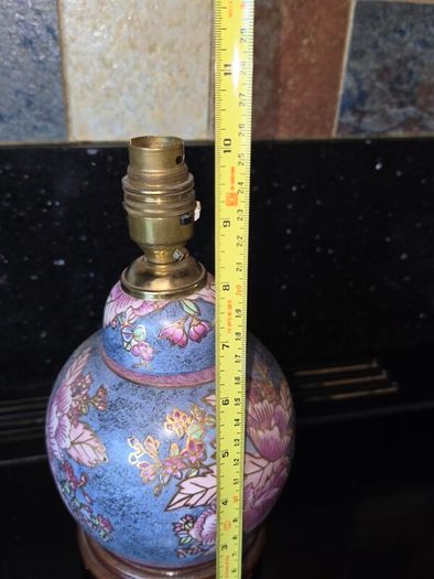 3X Antique Table Lamps - Italian Onyx Marble & Japanese Chokin Art