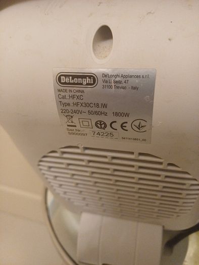 Delonghi heater and normal fan
