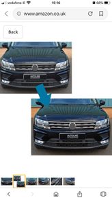 VW tiguan front grill chrome strips