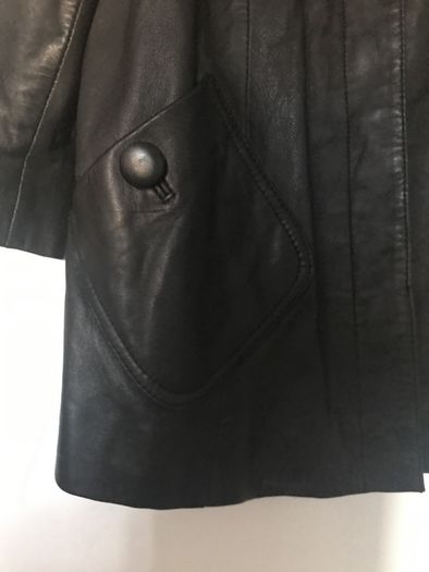 Ladies river island black leather jacket