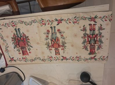 Nutcracker Christmas table runner