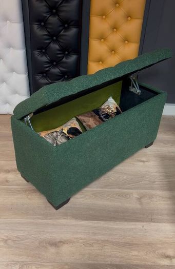 Elegance Boucle Ottoman with Storage 100x40cm