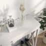 Wooden Console Table with 1 Drawer and 1 Storage Shelf for Living Room Entryway, 100cm x 30cm x 81cm, White Image 5