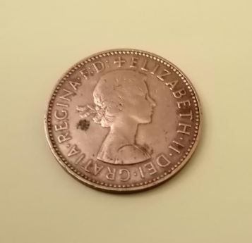 1959 Elizabeth II UK Half Penny