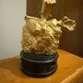 Burger King The Simpsons Movie 4" Gold Statue Bart Simpson Image 3