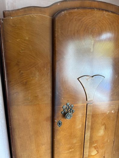 Vintage Art Deco Waterfall Wardrobe Set Ladies and Gentlemans Wardrobes