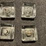 4 x small glass candle holder set Image 3