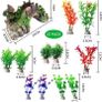 NEW SALE | Aquarium Ornament Plants with Resin Arch Bridge, 12pcs Green Aquariums Plants Plastic and Aquarium Decorative Pavilion Tree Bridge for Fish Tank Ornament Decoration Image 5