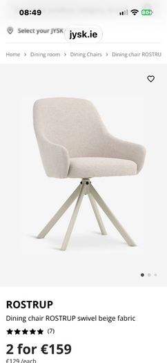 Dining table and 4 chairs .