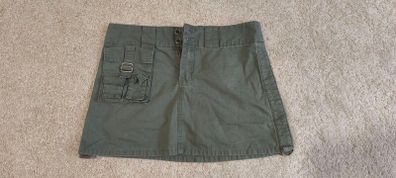 Vintage Y2K Olive Green Cargo Mini Skirt - Size 10
