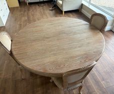 Rustic Farmhouse Dining Table and 3 Chairs