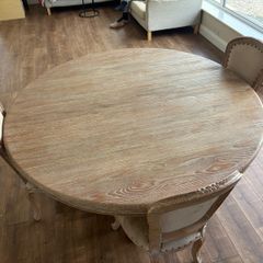 Rustic Farmhouse Dining Table and 3 Chairs
