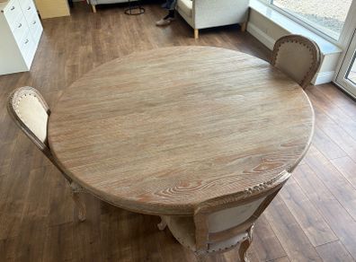 Rustic Farmhouse Dining Table and 3 Chairs