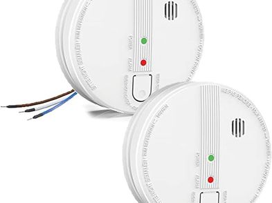Wired Smoke Alarm Interlinked Fire Alarm With Led Indicator And Silence ...