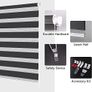 Zebra Roller Blinds 100 x 230 cm Day & Night Window Blinds, Dual-Layer Light-Filtering Fabric for Privacy and Light Control Image 3