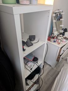 White IKEA 1x4 Storage Unit