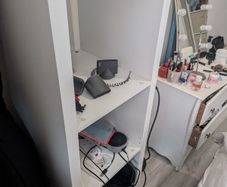 White IKEA 1x4 Storage Unit