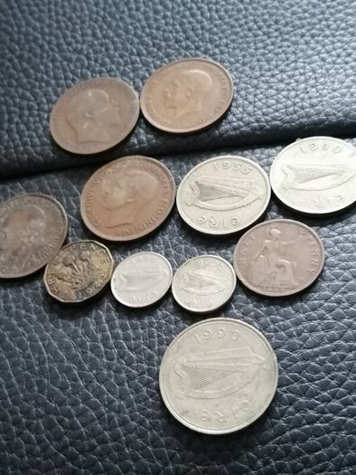 selection of old coins, can be sold separately or as a lot