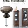 12PCS Vintage Cabinet Knobs Bronze Drawer Knobs, Antique Style Kitchen Cupboard Handles, 30mm Round Furniture Door Knobs Image 4