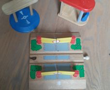Brio type Railway level crossing plus other items