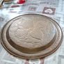 A Decorative Antique Large Hand-Engraved  Moroccan or Middle Eastern Brass Tray Image 4