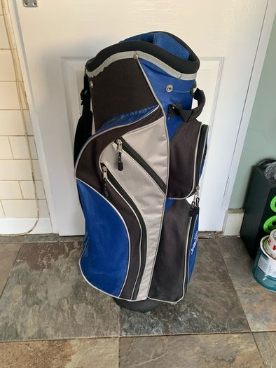 Blue Spalding Golf bag With removable rain-cover