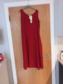 BHS  Petite Collection  Red Dress.   S. 14 Petite.  B.N.W.T