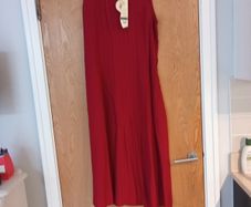 BHS  Petite Collection  Red Dress.   S. 14 Petite.  B.N.W.T
