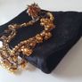 Hand Beaded Necklace & Ring /Amber Colour / A Nice Gift Image 6