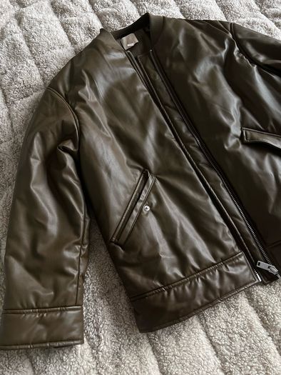 H&M Leather Bomber Jacket