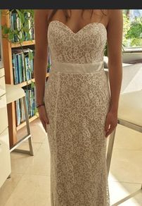 So Amazing strapless debs, bridal, bridesmaid special occasion dress size 10 ivory and gold