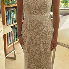So Amazing strapless debs, bridal, bridesmaid special occasion dress size 10 ivory and gold