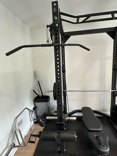 Commercial Power Rack + Jammer Arms + Cable System + Attachments + Flooring
