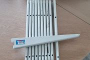 32cm White twin-slot U-brackets