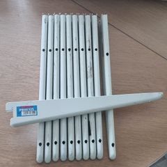 32cm White twin-slot U-brackets