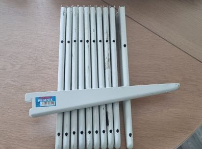 32cm White twin-slot U-brackets