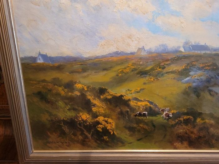 Original Henry William Moss painting - Howth Head 1933